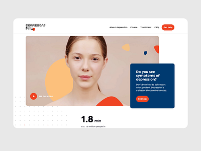 Depression awareness #2 animation branding clean design illustration motion simple ui ux website