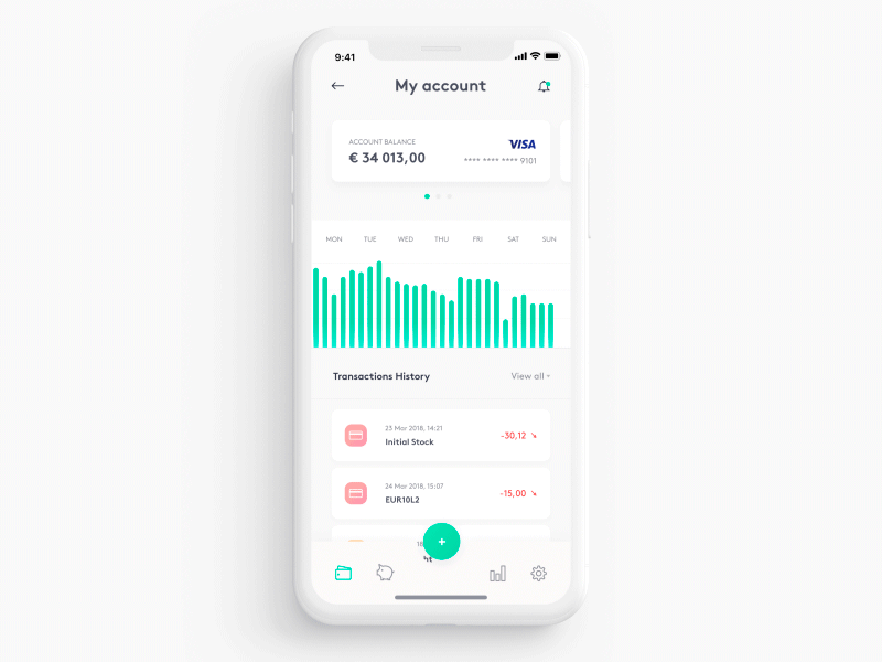 Banking App #1 banking finance interaction interface mobile ui ui animation