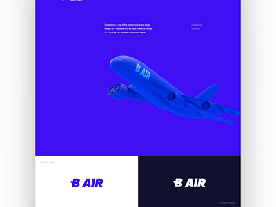 B AIR - interaction exploration 3d airlines animation clean motion simple