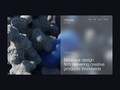 ONESAL 3d ui web design