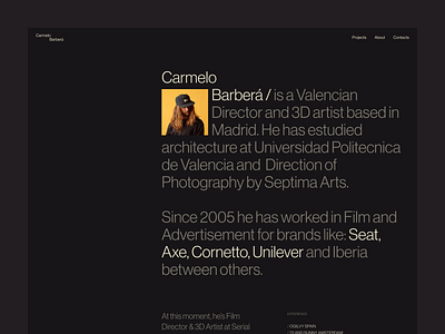 Carmelo Barberá concept typography ui web design