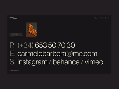 Carmelo Barberá concept typography ui web design