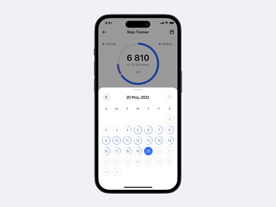 Statistic Steps ios mobile product design