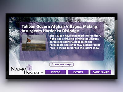 Niagara University Digital Signage college digital signage interactive niagara student life touch screen university