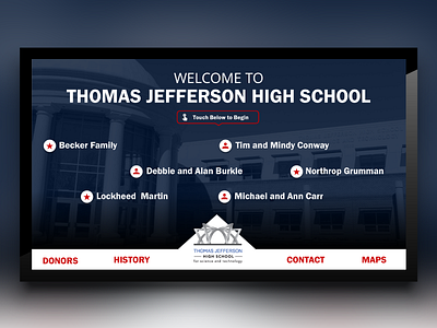 Thomas Jefferson High School Digital Signage css digital signage google high school students thomas jefferson touch screen