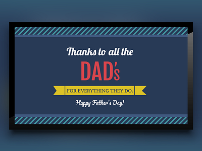 Fathers Day Template for Digital Signage celebrate digital signage fathers day holiday template typography