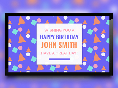 Birthday Template for Digital Signage birthday celebration design digital signage template