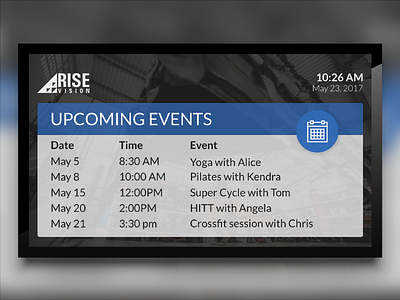 Event Template for Digital Signage