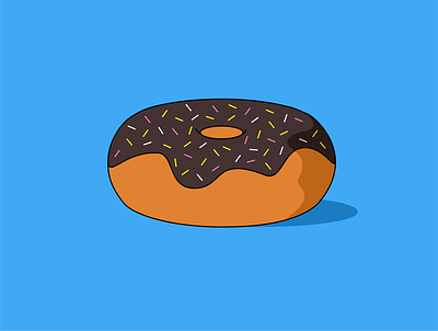 Donut flat illustration vector