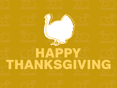 Happy Thanksgiving design flat graphic design thanksgiving turkey type typography