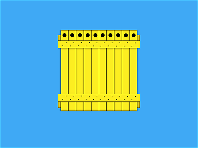 Yellow Crate box crate flat illustration vector yellow