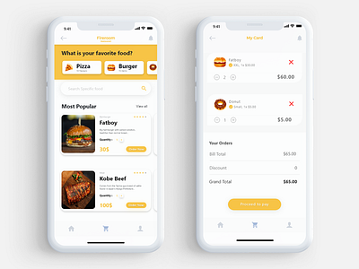 Food Order/Delivery Application art branding card delivery design food food app mobile mobile app mobile app design order product ui ux