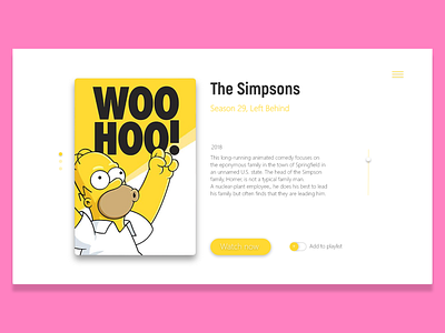 The Simpsons Series art clear color design flat product series simpsons site ui ux web webdesign website