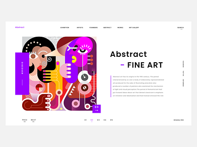 Abstract Art abstract art burak clear color design exhibition fineart illustration purple simple ui ux web webdesign website women