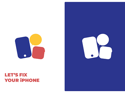 i blue mobile logo branding design icon illustration logo