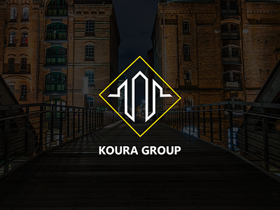 Koura Group ai branding building creative logo design graphic design icon logo design real estate shape logo