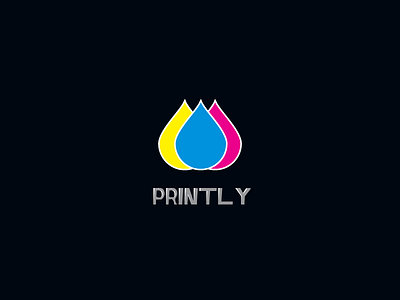 Printly Logo design icon logo print shape