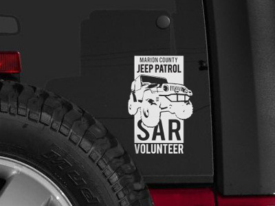 Jeep Sticker die cut illustration jeep sticker