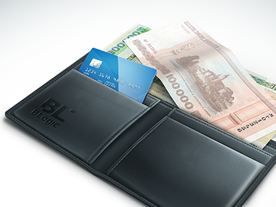 Wallet credit card illustration money roubles wallet