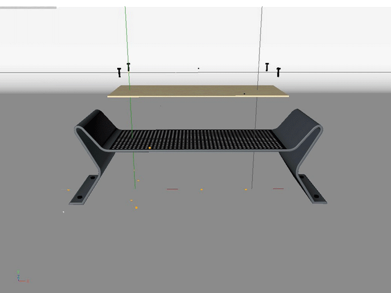 Urban Bench 3d bench concept industrial design technical design urban