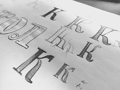 -K- sketches k lettering letters sketch typography work in progress