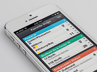 Transporter Favorites dark ios iphone transit transporter ui