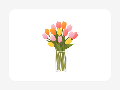 Tulips for Mother's Day bouquet illustration tulips vector