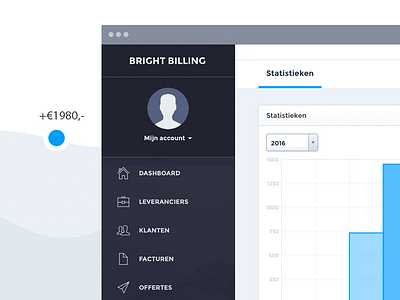 Bright Billing admin app dashboard dutch free invoice psd ui web webapp