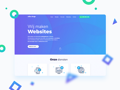 New website launched! 🚀 clean design free gradients header menu psd ui ux webapp website