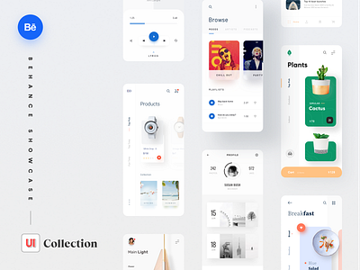 Selected UI Collection app clean cooking design minimal mobile app music music app shop simple store ui ui ux ui design web website