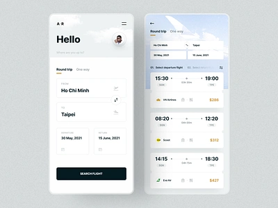 Flight Booking App app booking booking flight clean design flights minimal ui ui ux