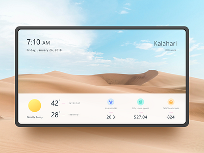 Idle Screen 01 clean header icons minimal nature sunny temperature travel typography ui ux design weather website