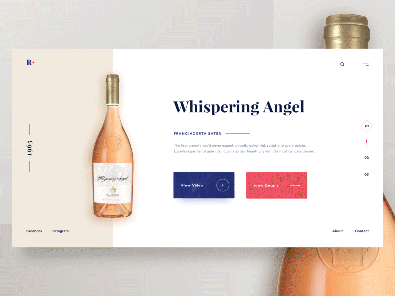 Wine Shop Website Animation clean design e comerce header homepage landingpage minimal shop store typography ui ui ux web website wine