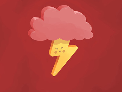 Electrocute cute illustration lightning