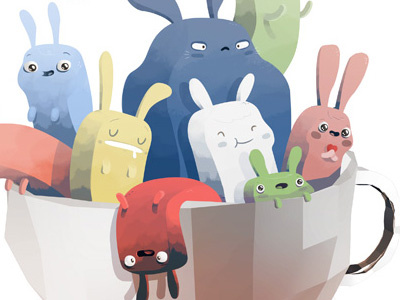Bunnies 3d bunnies illustration