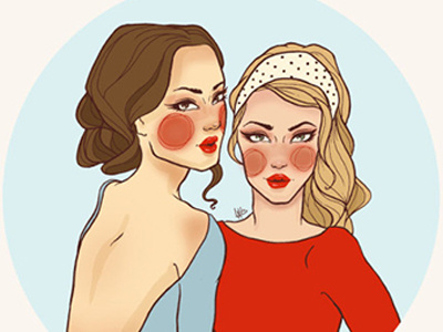 Gossip Girl digital fashion illustration girl illustration