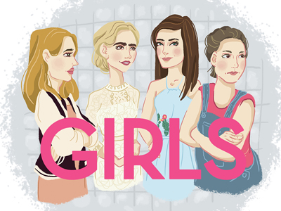 Girls illustration show tv