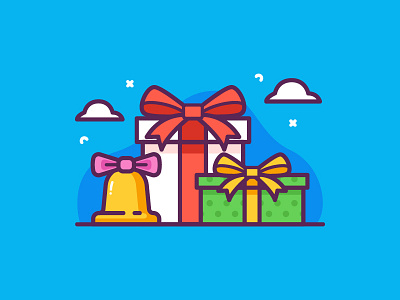 Christmas Gift box christmas christmas card gift box icon vector vector illustration