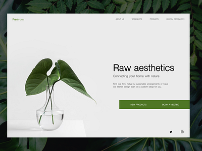 Plant decoration service landing page