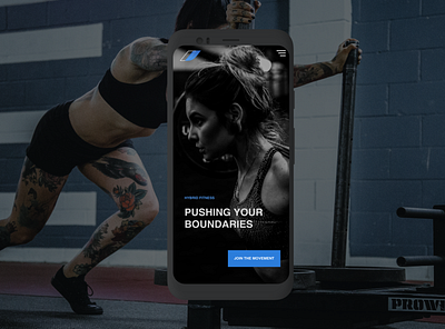 Fitness App Mockup app dark design fitness fitness app interface landing mobile sports ui ux web