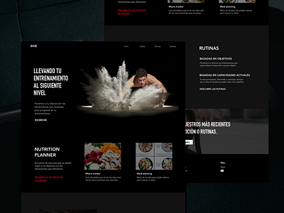 Fitness Landing Page app dark exercise fitness gym interface landi landing ui ux web