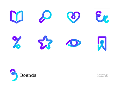 Boenda icons flexible gradient icon design