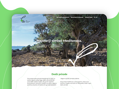 Lun Olive Gardens - Landing Page croatia nature tourism tourist ui design web web design