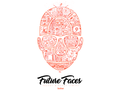 Future Faces design drawn future print project