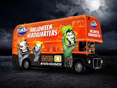 Fanta Halloween Headquarters bus concept design fanta halloween
