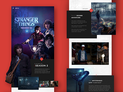 Stranger Things concept design netflix stranger things ux website