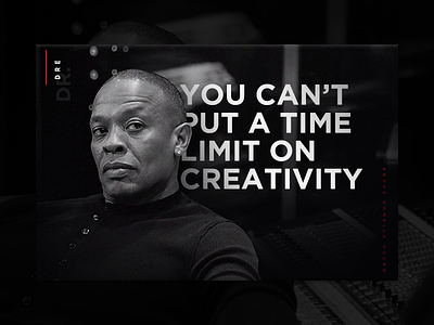 Creativity vs. Time limits beats beatsbydre creative design dredre quote thedefiantones wisdom