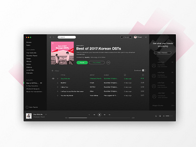 Spotify（music player） #DailyUI #008