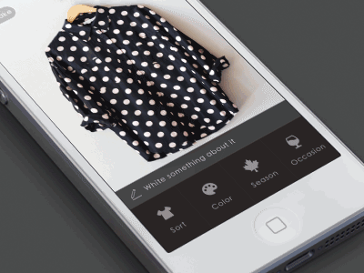 [GIF]-Add Tags to Your Clothes add tags app edit gif ios7 kyenlee ui