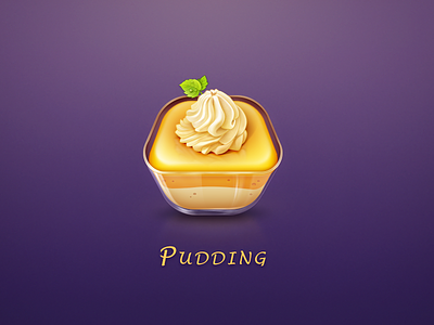 Pudding dessert food icon kyenlee pudding yellow